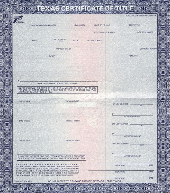 New Jersay Auto Title